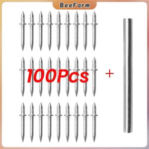 BF. 50/100Pcs Double Headed Nail for Seamless Wood Paneling Non-marking Nails Skirting Line Fixator