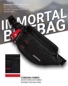 MS Belt Bag V2 by Immortal Motobag | Made With Heavy Duty Fabric & Buckle Lock Waist Bag Crossbody Bag