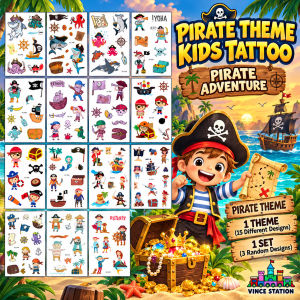 Sticker Tatu DIY Kanak-Kanak Kids DIY Tattoo Sticker Cute Design Temporary Tattoo and body Art Fun DIY Craft vincestatio