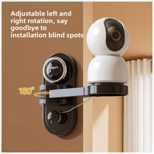 Suction Cup Camera Wall Mount Bracket Adjustable Telescopic Rotating Holder No Drill Universal CCTV Security Camera Stand with 10KG Load Capacity