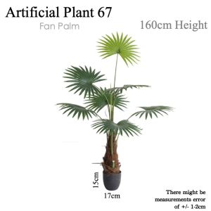 FAN PALM Artificial Plant Artificial Flower Faux Greenery Potted Plant Home Decoration Indoor Outdoor Decorative Plants for Living Room Bedroom Office Desk Tabletop Garden Café Event Wedding Artificial Decorative Plant Ornament Accessories