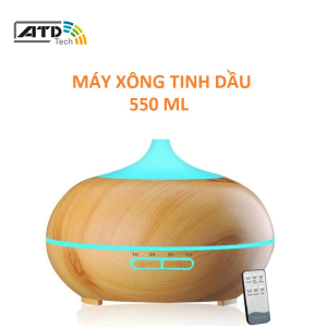 Máy khuếch tán tinh dầu dung tích 550ml có chế độ hẹn giờ 1H/3H/6h/bật đèn LED phun sương 7 màu tạo độ ẩm trong phòng máy lạnh