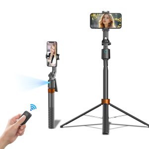 180CM Face Tracking Selfie Stick Tripod with Hot Shoe Multi-Function Selfie Stick with Remote control for Vlog Video Selfie