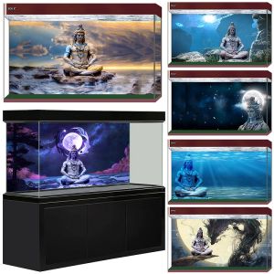 Aquarium 3d Background Sticker Fish Tank Wallpaper Decoration High-definition Shiva Series Mural Poster Supports Various Sizes And Picture Customization