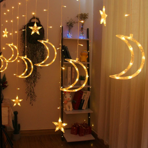 Moon Star LED Decoration Lights LED Fairy Curtain String Lights Decoration - Keimav