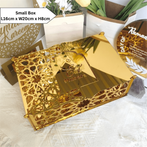 Ready Stock 2025 Raya Beg Hadiah EID Mubarak Kotak Gula-Gula Hari Raya Aidilfitri Beg Kertas Akrilik Viral Gold Murah Festival Celebration Ramadhan Gift Bag Packing Present Goodie Bag Doorgift Candy Box Storage Vintage