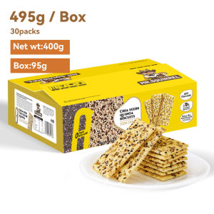 Mr.Squirrel Soda Cracker Chia Seeds Quinoa Sesame Biscuits Healthy Snacks 0 Trans Fat