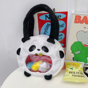 ZEEMIN cartoon panda PVC pain bag new plush cute shoulder bag super cute girl large capacity storage hand bag