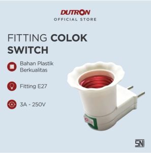 Fitting Colok Plus Saklar On Off / Tempat Lampu