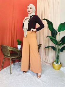 PLAIN PALAZZO WIDE LEG TROUSERS PANTS WITHOUT POCKET | SELUAR PANJANG PALAZZO KOSONG PEREMPUAN MUSLIMAH