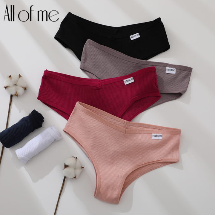 AllOfMe 3Pcs/Set Cotton Panties for Women Plus Size Underpants Ladies Cotton  Bikini Panties Girl Underwear Female Lingerie M-3XL