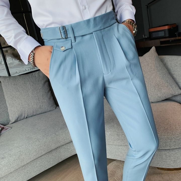Buy RAYMOND Dark Blue Mens 4 Pocket Striped Formal Trousers | Shoppers Stop-anthinhphatland.vn