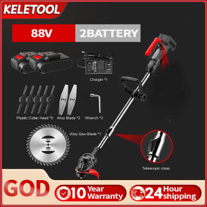 Cordless Electric Grass Trimmer Rechargeable Battery Lightweight Lawn Mower Portable Grass Cutter Garden Tools Mesin Potong Rumput Elektrik