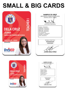 TEACHERS ID CARD BIG & SMALL SIZE