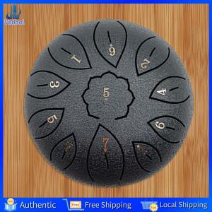 [Vodool Home Mall] Steel Tongue Drum Musical Instrument Hand Pan Tank 11 Tune Percussion 6 inch Musical Enjoyable Instrument Supplies