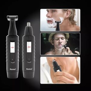 2 In 1 Rechargeable Electric Men and Kids Hair Trimmer Shaver Multi‑Function DIY Grooming Clipper Beard Ear Eyebrow Face Nose Hair Cutting Razor