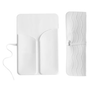STARGOODS 2 in 1 Hair Curler Storage Bag Silicone Folding Heat Resistant Mat Multifunction Portable Hair Tool Styling Organizer Travel Case