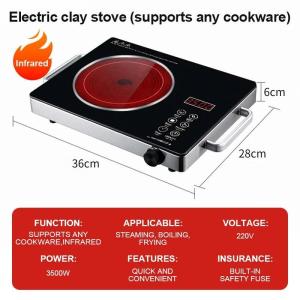 HOMEBLOOM-3500W induction cooker touch LED display household ceramic stove energy saving high power timer 220V multi-function kitchen stove