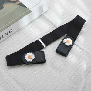 XM - Tali Pinggang Bunga Daisy Double Cantik Elastis Ikat Pinggang Bunga Gasper Bunga Daisy