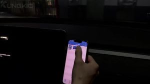 ไฟแถบสี LED สำหรับกระจกหน้ารถยนต์ Tesla Model 3 Y ปี 2019-2025 ขนาด 136 ซม. ควบคุมผ่านแอป USB RGB รีโมท Symphony Lamp