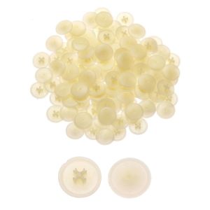 SIDSI 100ชิ้นฮาร์ดแวร์สำหรับเฟอร์นิเจอร์พลาสติกรูเล็บฝาครอบน็อตซ่อนสวยงามสติกเกอร์ตกแต่งบ้านฝาเกลียวสกรูตัวฝาปิดน็อตที่ครอบคลุมพับปิดแป๊ะ