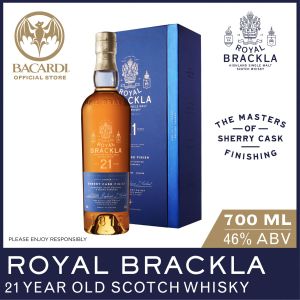 Royal Brackla 21 Year Old Single Malt Scotch Whisky - 700ml / 70cl 46% ABV - Finished in Oloroso Palo Cortado and Pedro Ximenez Sherry Casks