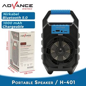 Speaker Bluetooth Advance H401 | Speaker Portable bluetooth USB FM Radio Advance H401 Baterai Tanam 1000mAh T.S.A