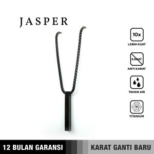 Emrys Liontin Set JASPER Real Titanium Anti Karat Kalung Titanium Pria Wanita