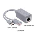 USB C Bộ chia POE USB C 48V đến 5V 2.4A cho khoảng cách dài cáp Ethernet sử dụng 10/100mbps Bộ chuyển đổi Ethernet cho nhà. 