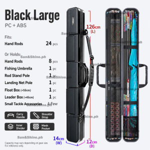 ABS Fishing Rod Bag Waterproof Hard Shell Fishing Gear Bag Large Capacity Anti Drop Rod Case Storage Holder