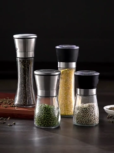 ปัจจุบันเครื่องเครื่องปรุงในครัวเนื้อสัมผัสเครื่องบดด้วยมือพริกเครื่องบดเกลือแบบแมนนวลสำหรับผู้ชื่นชอบการอบ