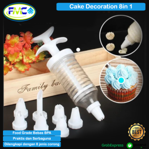 Cake Dekorasi 8in1 Set Alat Decoration Penghias Kreasi Kue Roti Cetakan Hias Kue Praktis