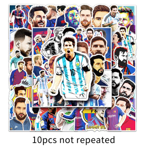 51PCS Football player Messi series peripheral stickers car helmets phone cases creative diy waterproof and traceless decorative stickers