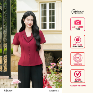 Áo thiết kế cao cấp sang trọng chất liệu Cotton Lạnh Hàn Quốc sang trọng quý phái thoáng mát AN5L0153 Thương hiệu Thiều Hoa