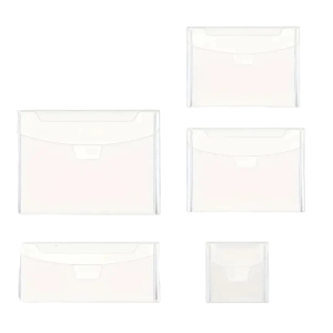 20Pieces File Pouches Clear Envelope Storage Bag Document Folder Water Resistant File Storage Bag For Office Supplies