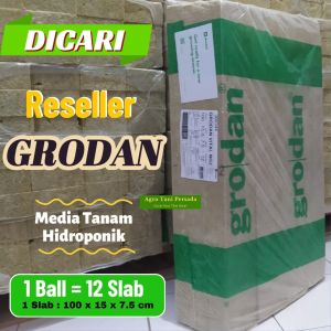 Rockwool Media Tanam Hidroponik Grodan Original 1 Ball Isi 12 Slab