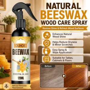 Furniture Beeswax Spray Natural Wood Polish Protects Enhances Shine Easy Apply Home Furniture Care