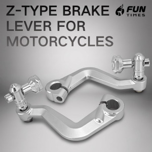 【Funtimes】 Z Type CNC Aluminum Brake Arm Universal Modified Rear Brake Lever Adjustable Design For Underbone Motorcycle Replacement Parts
