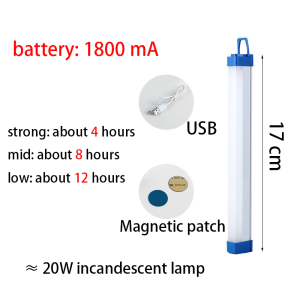 night light led bar light strip bar USB Rechargeable Built-in Magnet table lamp for study Closet Cabinet Stairs Wardrobe Kitchen Bed lamp 3 work modes 52/32/17cm 60W/40W/20W