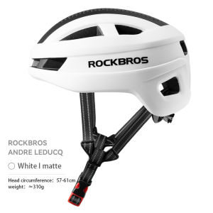 ROCKBROS Cycling Helmet Magnetic Suction Racing Road Bike Helmet Ultralight Safe Taillight Fiting Helmet with 57~61CM Size(Taillight not included)