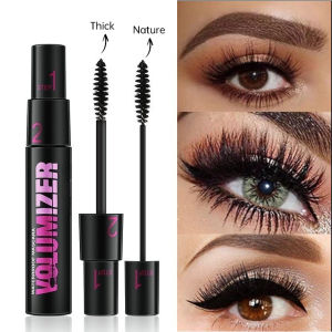 2-in-1 Mascara Black Eyelash Kit Lash Curling Wand Cosmetic Long-lasting Waterproof Eye Lashes Extension
