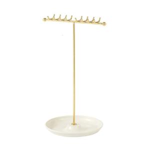 Fashionable Sturdy Metal Stand for Necklaces Bracelets and Earrings Clear Organizers with Multiple Tower