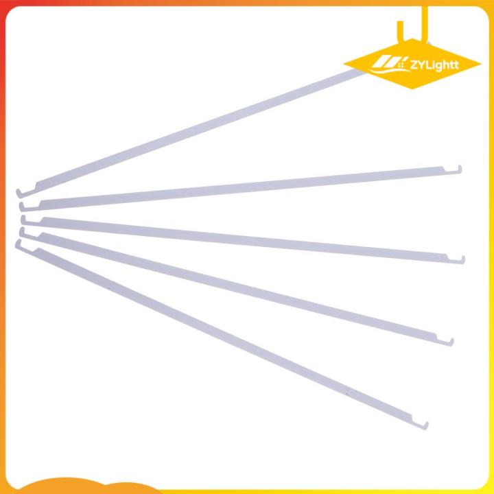 ZYLightt 5Pack Hanging File Folder Metal Rods Bars, White, 2 Sizes, Durable for School Office