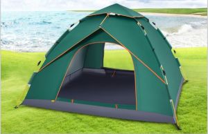 เต็นท์ เต็นท์กางอัตโนมัติ เต็นท์เดินป่า เต็นแค้มป์ปิ้ง ขนาด 4 คน (225x215x140 cm.) ใส่ที่นอนเป่าลม 6 ฟุตได้