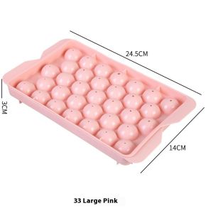 XANLYSHE  แม่พิมพ์น้ำแข็งพลาสติกในครัวเรือน กล่องน้ำแข็งแม่พิมพ์น้ำแข็งกลมพร้อมฝาปิดลูกบอลตาข่ายน้ำแข็ง แม่พิมพ์ฮ็อกกี้น้ำแข็งตู้เย็น