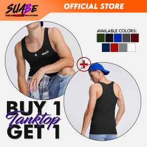 SUABE BUY 1 TAKE 1 TNKT 10  COTTON SPANDEX TANKTOP SANDO - Quick dry workout tank top / Gym body building sando / Athletic active wear / Training sports tank top / Fitness sleeveless sando/muscle tee sando for men