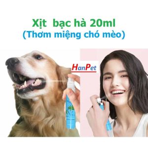 Xịt bạc hà 20ml- Xịt thơm miệng chó mèo