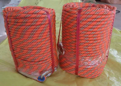 （STOCK)100m/150M * 10mm/12mm climbing rope/static rope/safety rescue rope/fire rope with 2 climbing buckles