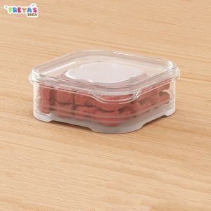 FR-C1142 Kotak Penyimpanan Makanan Kulkas 350ML Wadah Ikan Daging Bahan Makanan Bpa Free Transparan