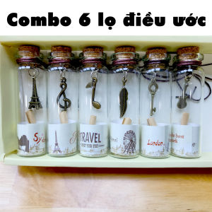 Combo 6 Lọ Điều Ước Thuỷ Tinh Phong Cách Cổ Điển Retro Trang Trí Quà Tặng Ý Nghĩa Lgaxi